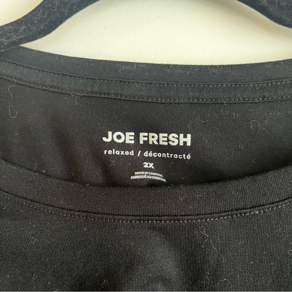 Joe Fresh Women’s Lightweight Relaxed Black Tee | 2X - Picture 3 of 4